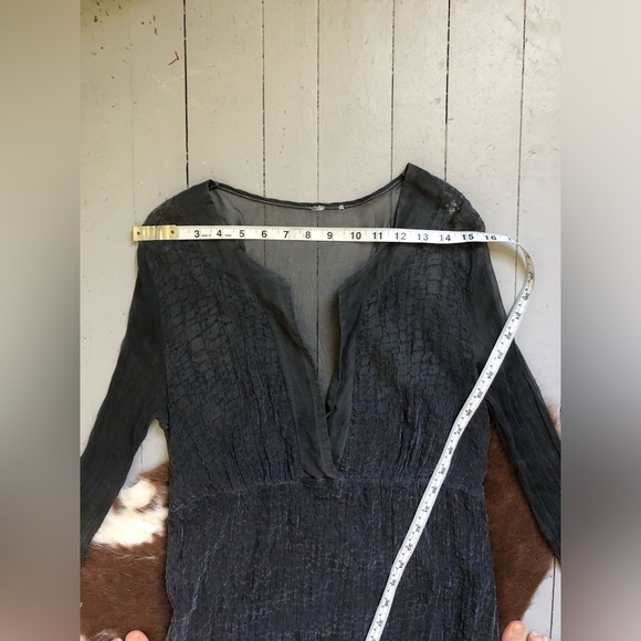 Sheer silk devore (burnout) dress - Picture 6 of 7